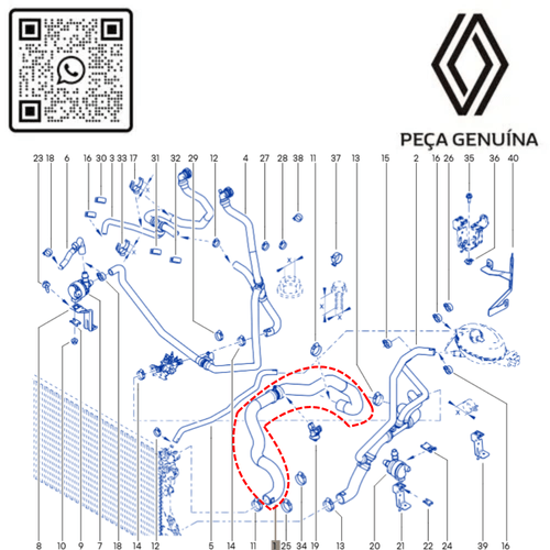 RN 15155R 215015155R MANGUEIRA SUP. DO RAD. MASTER 2.3 16V M9T 22... 8